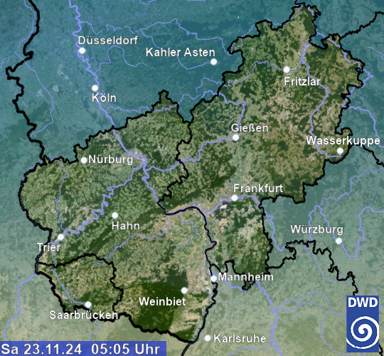 aktuelles Radarbild Region Mitte