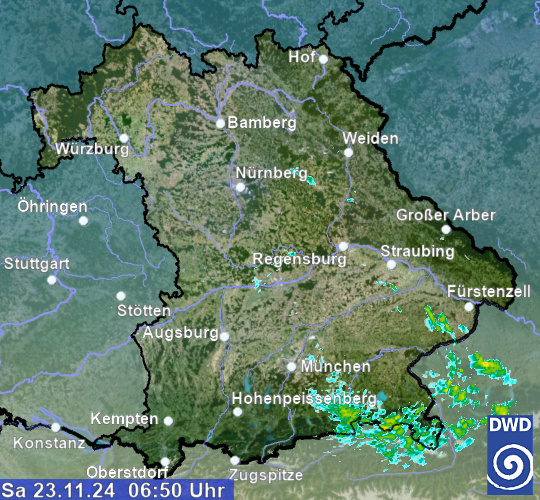 aktuelles Radarbild Region Suedost