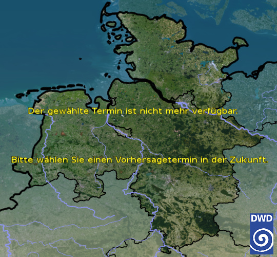 Vorhersage für heute früh mit Tiefsttemperatur und Wetter für Region Nordwest