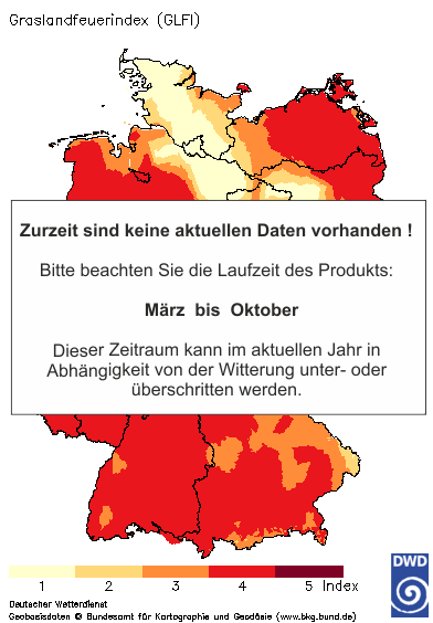 aktueller Grasland-Feuerindex, heute + 1 Tag