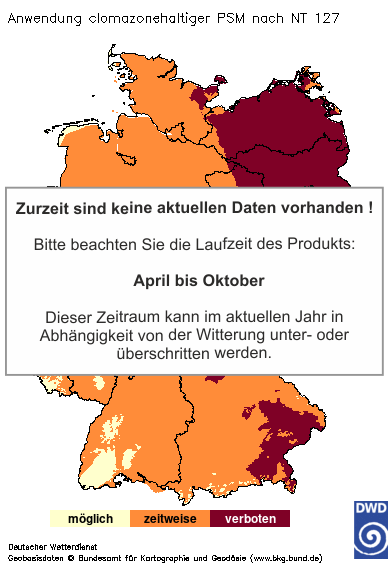 Bei der Anwendung clomazonehaltiger PSM sind Tageshöchsttemperaturen zu beachten - Vorhersage heute